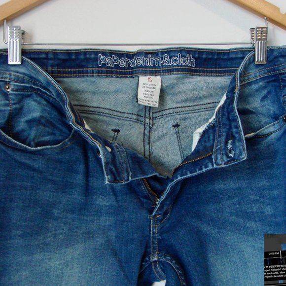 Straight Leg Jeans Stretch Paper Denim & Cloth Size 10 - Picture 10 of 16